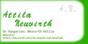 attila neuvirth business card